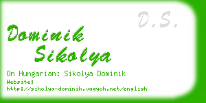 dominik sikolya business card